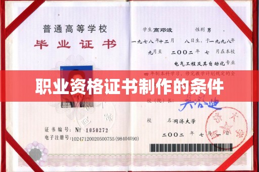 泰山职业资格证书制作的条件