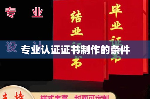 泰山专业认证证书制作的条件