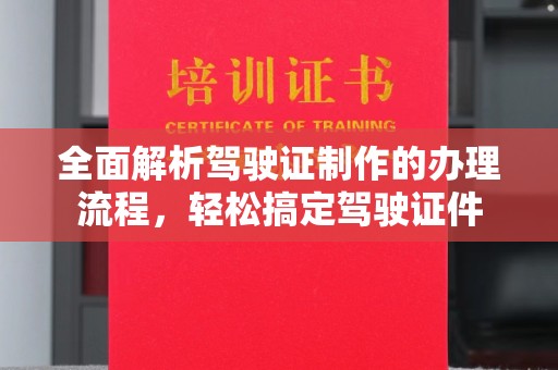 泰山全面解析驾驶证制作的办理流程，轻松搞定驾驶证件