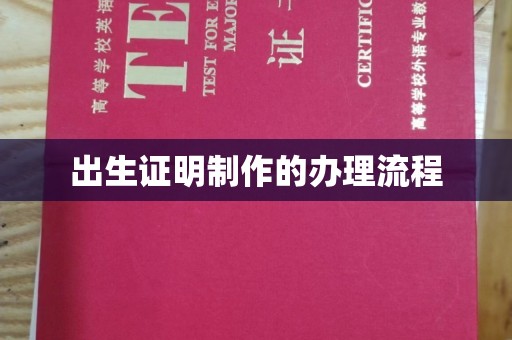 泰山出生证明制作的办理流程